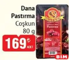 COŞKUN DANA PASTIRMA 80 G fiyat ve kampanya bilgisi